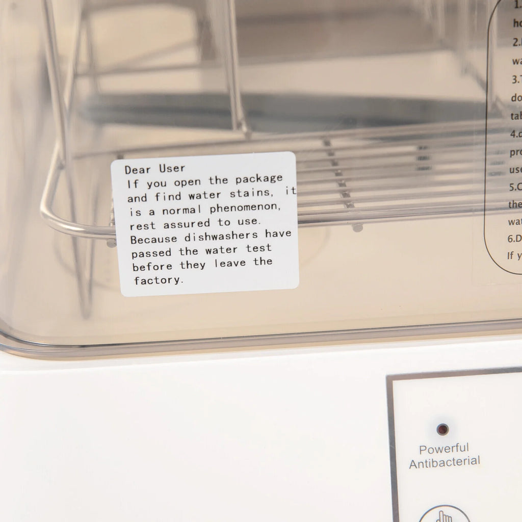 Miumaeov Portable Mini Dishwasher Electric Countertop Dish Washing Machine w/ Washing Programs