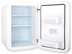 Cooluli Infinity Black 15 Liter Compact Portable Cooler Warmer Mini Fridge for Bedroom, Office, Dorm, Car - Great for Skincare & Cosmetics (110-240V/12V)