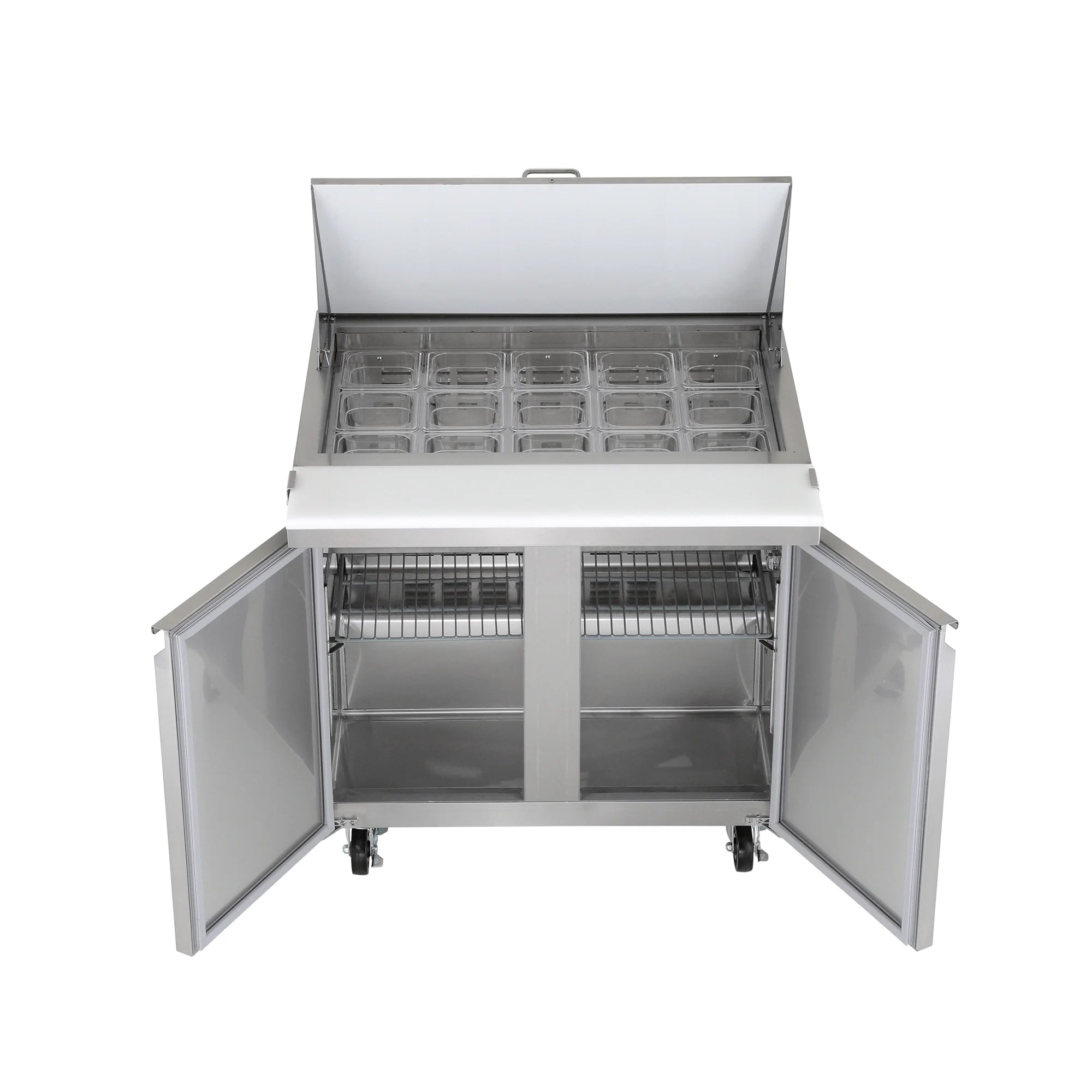 Norpole 7.6 cu. ft. Mega Top Sandwich/Salad Prep Commercial Freezerless Refrigerator in Stainless Steel in Stainless Steel