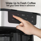 Savour Dual Coffee Maker, 12-Cup and K-Cup Single Serve Coffee Machine, Black