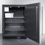 24" Wide Outdoor All-Freezer With Icemaker, Stainless Steel Cabinet