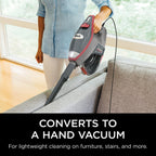 Shark Rocket Pro Corded Stick Vacuum, Removable Hand Vacuum, Hardwood Floors and Carpet, Advanced Swivel Steering, Pet-Friendly, XL Capacity, Ultra-Lightweight, HV370 Comet Red