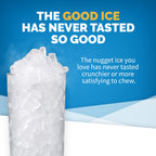 Newair 45lb. Nugget Countertop Ice Maker, Self-Cleaning, Silver