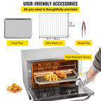 BENTISM Countertop Convection Oven Commercial Toaster Baker Stainless 19Qt 120V