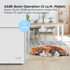 TCL 5.0 Cu. Ft. Chest Freezer, White, Garage Ready, CF053W