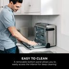 Restored Ninja SP101 Foodi 8-in-1 Digital Air Fry, Large Toaster Oven, Flip-Away for Storage, Dehydrate, Keep Warm, 1800 Watts, XL Capacity, (Stainless Steel) (Refurbished)