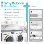 Kaboon Washer Dryer Countertop with Edge Rails, 27.5" x 54", Light Walnut