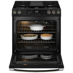 GE 30" Slide-In Front-Control Convection Gas Range with No Preheat Air Fry GGS600AVDS