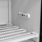 17 in. Slim Commercial Merchandiser Freezer with Manual Defrost, 6.5 Cu. Ft. Capacity, ETL Listed in Black (KM-MDF-17S)