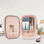 12L Skincare Fridge Pink Mini Beauty Fridge Cooler & Warmer Portable Personal Refrigerator for Cosmetic Storage Compact Fridge for Bedroom, Office, Dorm and Car
