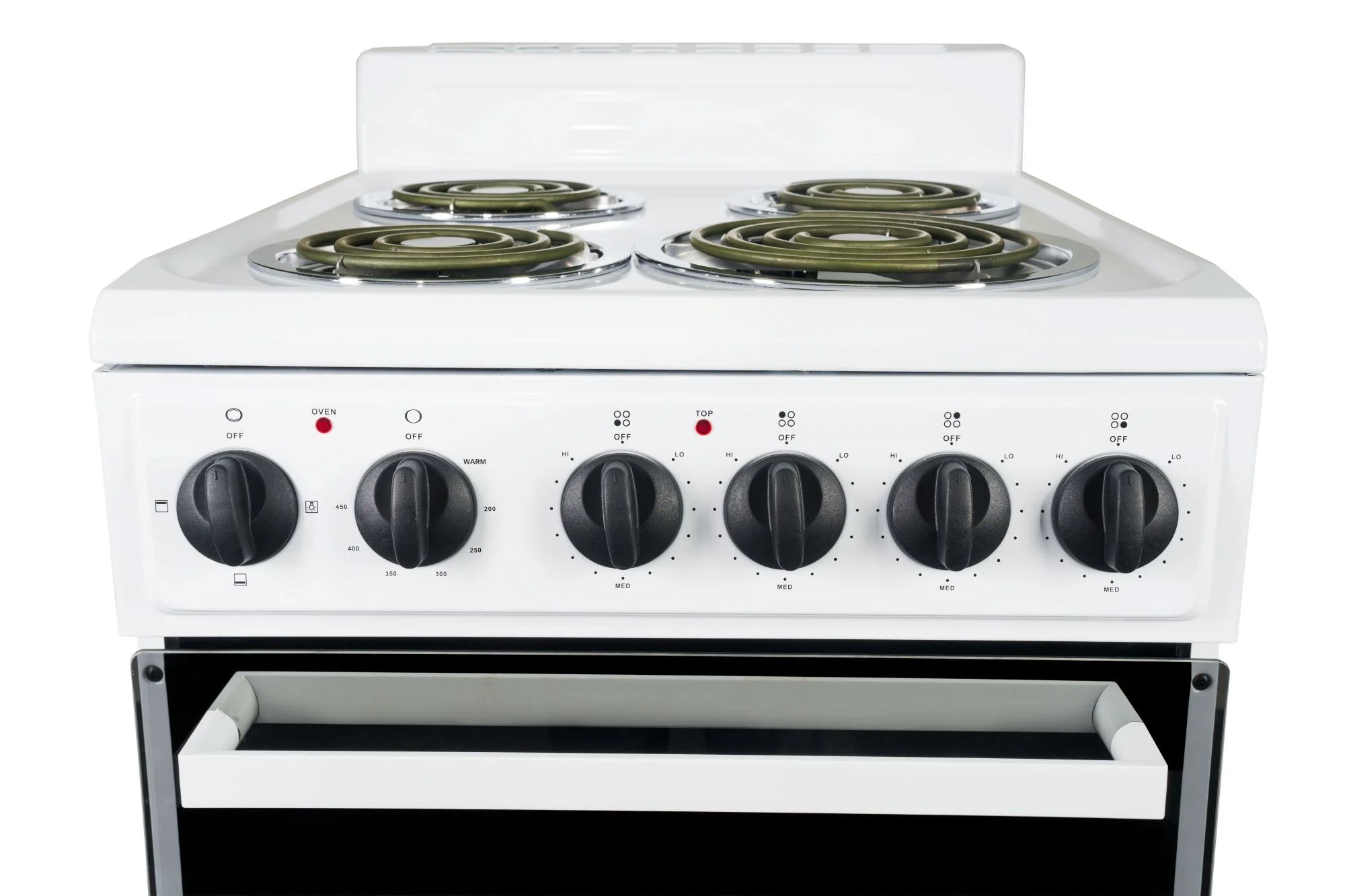Premium Levella 20" Freestanding Electric Range with 4 Burners and 2.1 Cu. Ft. Oven Capacity