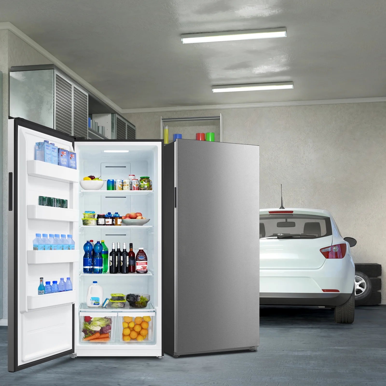 Smad 33 inch All Refrigerator in Stainless Steel F21ARESSS 21 Cu ft Right Door Fridge