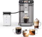 Fully Automatic Espresso Machine, 7 Coffee Varieties, 20-Bar Coffee Espresso Machine with Automatic Milk Frother, 7 Coffee Varieties, Intuitive Touch Display, 1.5-L Water Tank