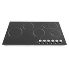 110V Modern Black Electric Cooktop Electric Stovetop 5 Burners Electric Cooktop for Homes, Restaurants