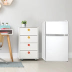 Keystone New Standard 3.1 Cu. ft. 18.5 in W Compact Standard Door Refrigerator/Freezer, White, KSTRC312CW