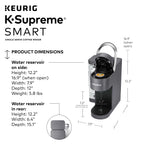 Keurig K-Supreme SMART Coffee Maker, MultiStream Technology, Brews 6-12oz Cup Sizes, White