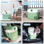 Portable Fridge 19 QT(18 Liter) 12 Volt Fridge Car Freezer Compressor Cooler 12/24V DC 110��240V AC for Camping Truck RV Boat & Home Use -18��~+15��