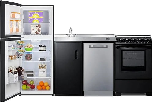 80" Wide All-In-One Kitchenette with Range and Dishwasher
