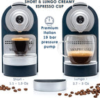 Mixpresso Espresso Machine for Nespresso Compatible Capsule, Single Serve Coffee Maker Programmable for Espresso Pods, Premium Italian 19 Bar High Pressure Pump 27oz 1400w Black Coffee Maker