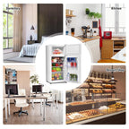 Giantex Compact Refrigerator, 3.4 cu. ft. Mini Cooler Fridge, Freestanding Fridge w/Adjustable Thermostat, Black