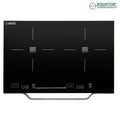 Equator 21" Portable 2-Burner Induction Cooktop LIGHT with ALUMINUM HANDLE 110V