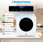 M optimized Portable Dishwasher Countertop, 6 Washing Programs Tabletop Dishwasher with 5L Built-In Water Tank, Air-Dry Function, LED Display & Touch Control, Dual Spray Rinsing