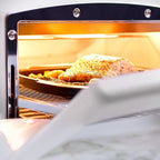 Sengoku SET-G16A(W) HeatMate Graphite Compact Countertop Toaster Oven with 4 Non-Stick Pans for Toasting and Baking, 120 Volt, Eggshell White