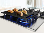 GASLAND GH60EF 24" Built-in Gas Stove Top, Black Ename Gas Cooktop with Griddle, 4 Sealed Burners, ETL