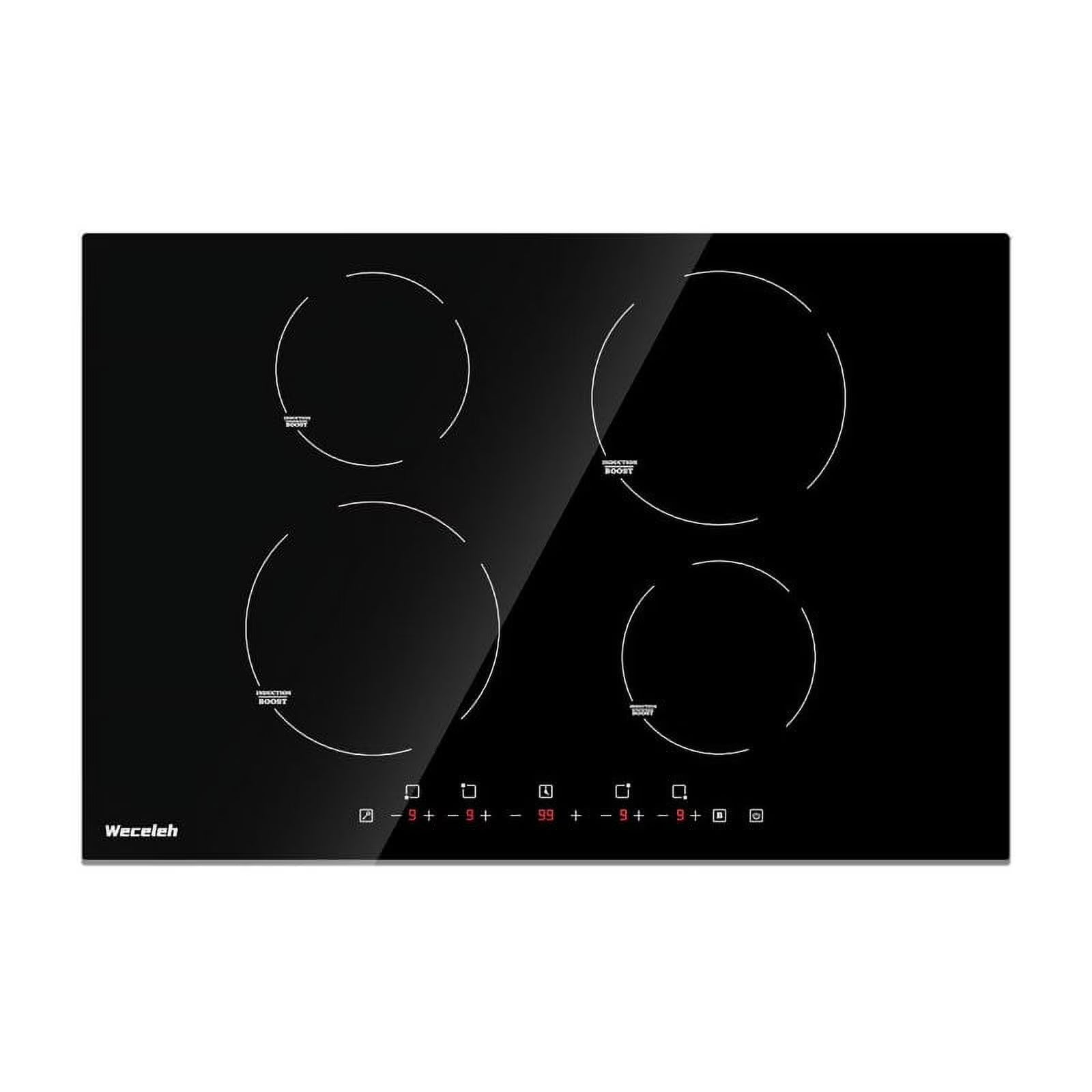 30" Induction Cooktop, 4 Burner Cooktop, 7000W, Boost Function, (No Plug)