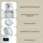 Nut Milk Maker Machine, 20 oz Automatic Milk Machine with 10 Blades, Plant-Based Milk, Oat, Soy, Dairy Beverages, Soy Milk Maker with 12 Hours Timer/Keep Warm/Auto-clean(White)
