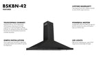 ZLINE 36 in. Wall Mount Range Hood in Black Stainless Steel (BSKBN-36)