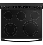 GE 30 Inch Free Standing Radiant Range 5 Element Steam Clean Single Oven GRF600AVBB