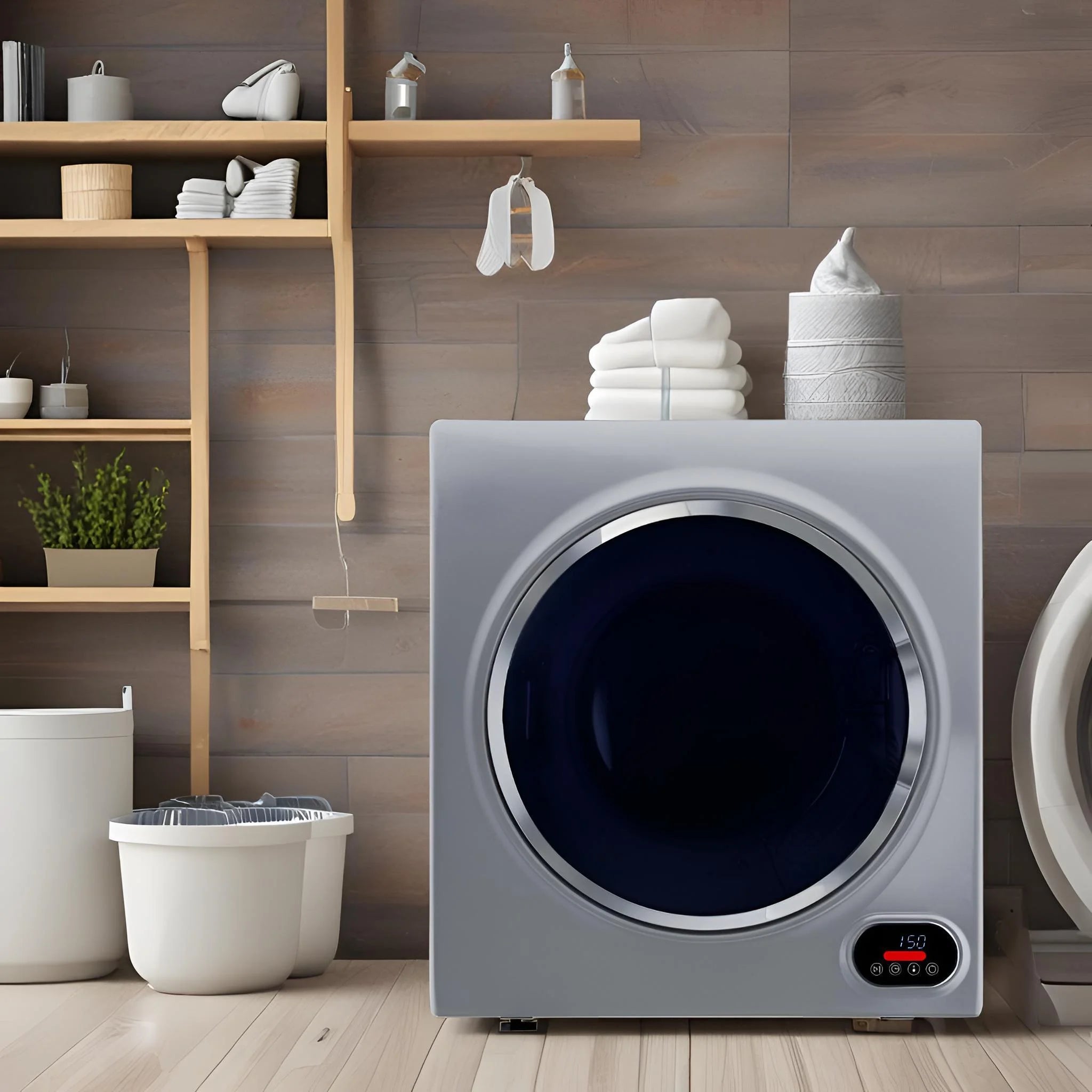 3.5 cu.ft. Compact Short Dryer with Digital Controls in Silver