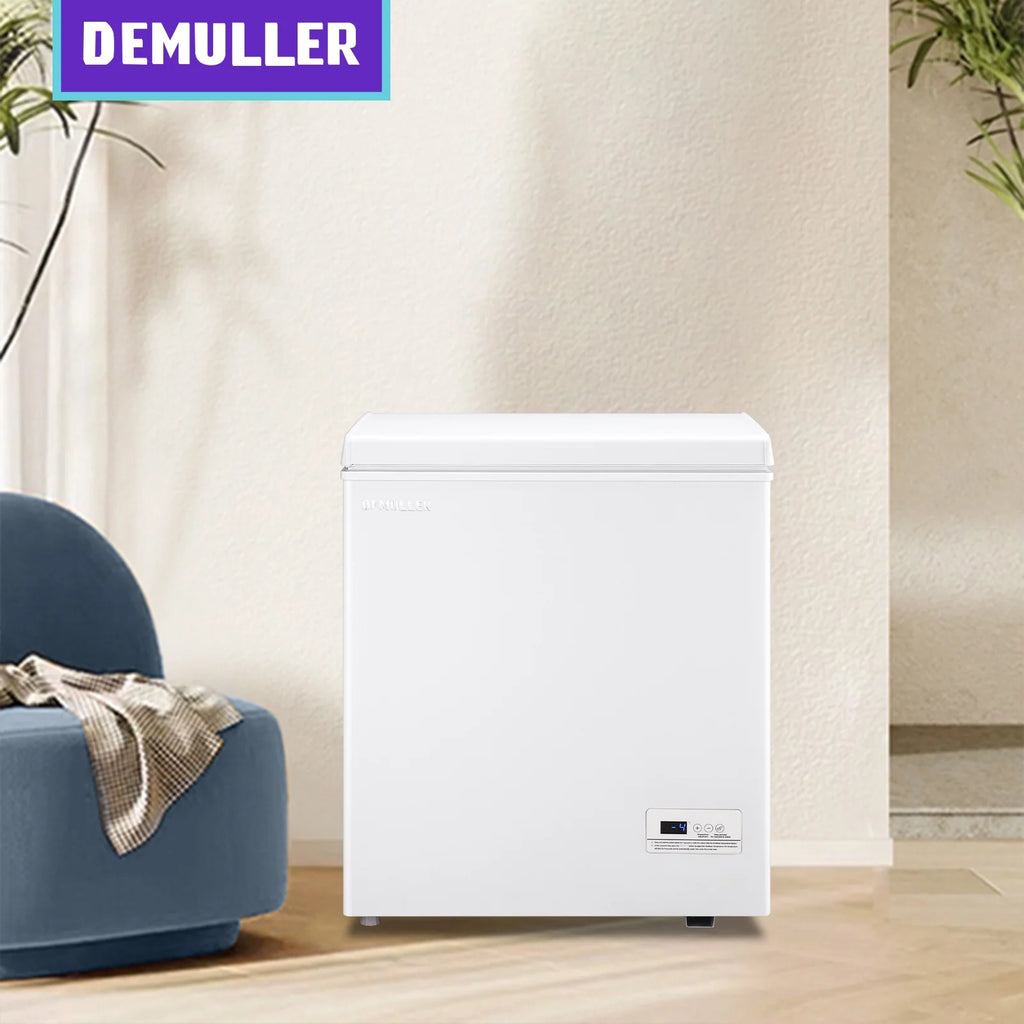 DEMULLER 4.0 Cu.ft Deep Freezer Top Open Door Compact Freezer with Two Removable Storage Baskets
