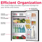 Frigidaire 3.2 Cu Ft Retro Dry Erase Compact Fridge, (EFR331-BLACK), Black