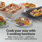 Hamilton Beach 4 Slice Countertop Toaster Oven with Easy Reach Roll-Top Door, Bake, Broil & Toast Functions, Silver