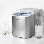 CUCKOO CIM-AS09M10S Portable Countertop Ice Maker Machine Stainless Steel, 20lb a Day, Fast Ice Production, Auto Clean, 2-Size Settings, Stainless Steel