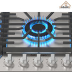 CASAINC 36" Recessed Natural Gas Cooktop with 5 Burners and Liquid Propane Conversion Kit, Stainless Steel