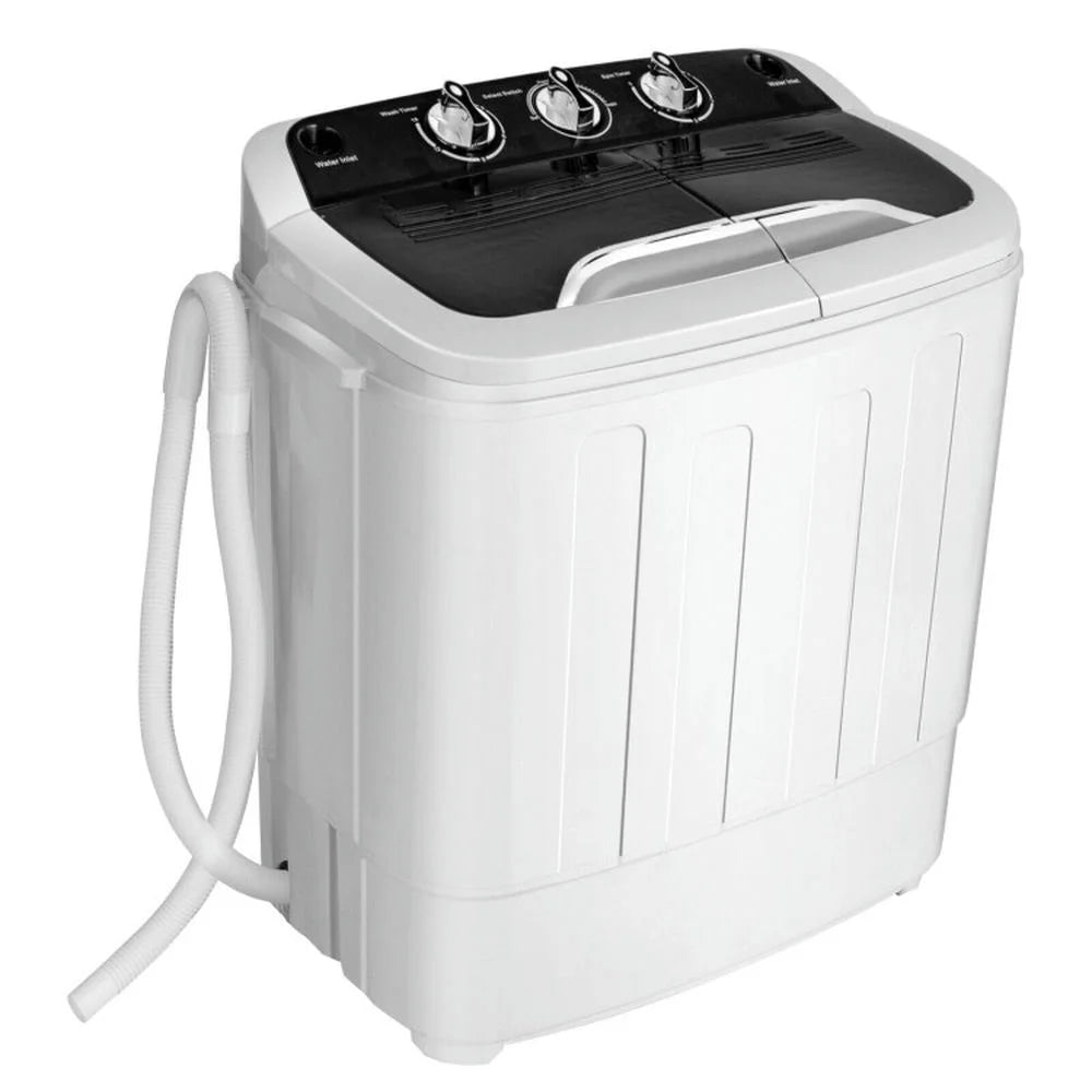 Kadyn Washer, Laundry Washing Machine,8 Lbs Compact Mini Twin Tub Washing Spiner Machine for Home and Apartment