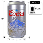 Coca-Cola 8 Can Portable Mini Fridge w/ 12V DC and 110V AC Cords, 5.4L (5.7 qt) Can Shaped Personal Cooler, Red, Travel Fridge for Drinks, Snacks, Lunch, Home, Office, Dorm Room, RV