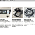 Commercial Coin Operated Washer Dryer Combo Double-layer Washing and Drying Machine 220V 1PH