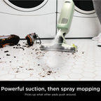 Shark VACMOP Cordless Hard Floor Cleaner, Vacuum and Spray Mop, Powerful Suction, Lightweight, LED Headlights, Includes 4 Disposable Pads, 12oz Multi-surface Cleaning Solution, Lime Green, VM252GN