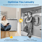 Clickoods 28lbs Portable Washing Machine Twin Tub, Compact Washer with Drain Pump, Semi-Automatic washer dryer combo, Blue