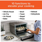 Restored Ninja DT201 Foodi 10-in-1 XL Pro Air Fry Oven, Large Countertop Convection Oven, Digital Toaster Oven, Dehydrate, Reheat, 1800 Watts, Stainless (Refurbished)