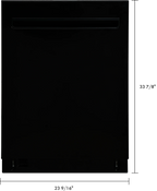 Kenmore 02214639 24" Built-in Stainless Steel Tub Dishwasher, Removeable 3rd Rack, SmartWash, Black