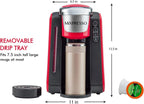 Mixpresso Single Cup Coffee Maker Compatible With 1.0 & 2.0 Single Cup Pods, Removable 45oz Water Tank, Quick Brewing with Auto Shut-Off, One Touch Function (Red/Black)