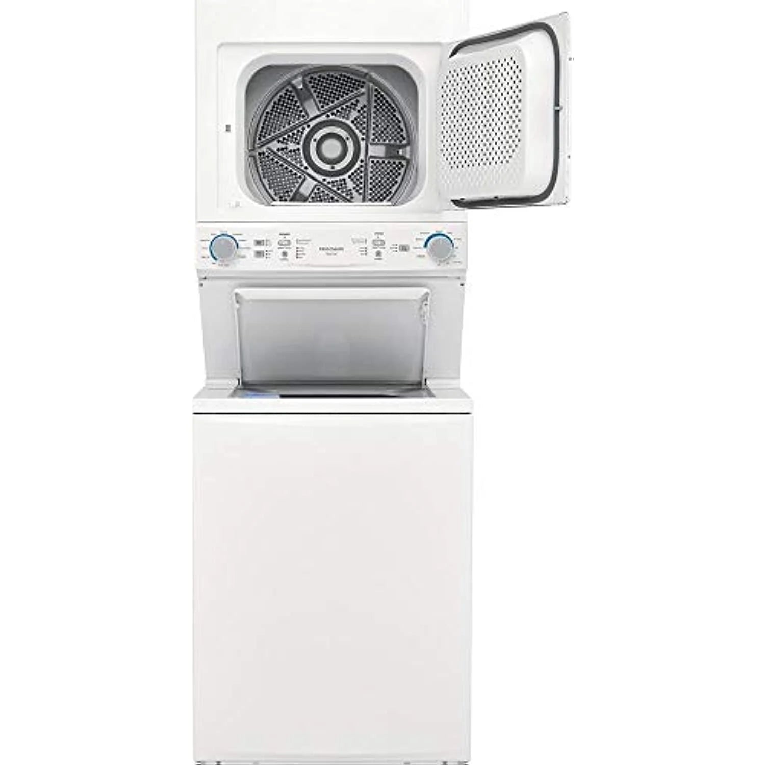 Frigidaire FLCG7522AW 27" Gas Laundry Center with 3.9 cu. ft. Washer Capacity, 5.6 cu. ft. Dry Capacity, 10 Wash Cycles, 10 Dry Cycles, in White
