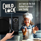 Nostalgia Retro Microwave Oven - 0.7 Cu Ft & 700-Watt Countertop Microwave with Glass Turntable, Child Safety Lock, 8 Auto-Cook Programs & Digital Clock - Aqua