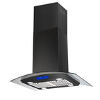 Joeaonz 30-Inch Island Range Hood 900CFM Stainless Steel with Glass Touch Control and Permanent Reusable Filters