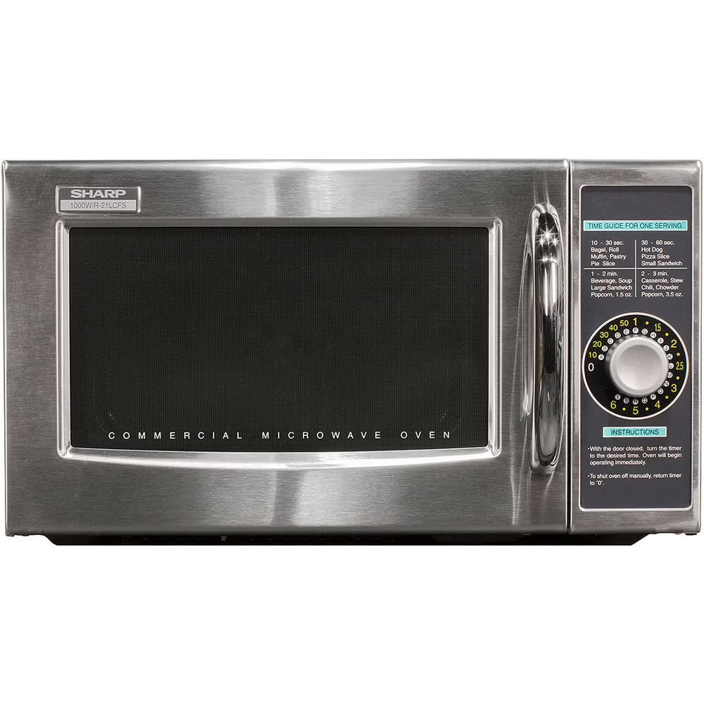 Sharp R-21LCFS Medium Duty Commercial Microwave Dial Timer, 1000-Watts, 120-Volts Update of R-21LCF